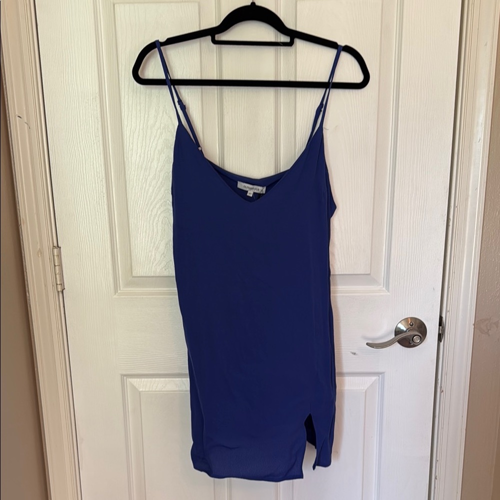 Blue Spaghetti Strap Women's Top